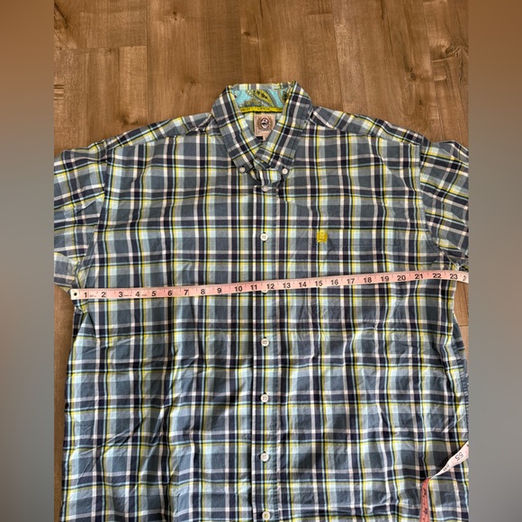 Cinch Button Down Long Sleeve Shirt Men Large Blue Check Western Paisley Plaid - Picture 7 of 8